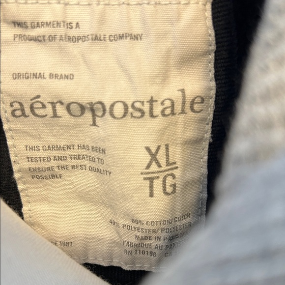 Aeropostale Charcoal Hoodie with Cream Logo - Picture 2 of 7